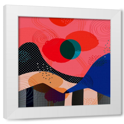 Mid Century Abstract 580 White Modern Wood Framed Art Print by Bolokofsky, Ronald