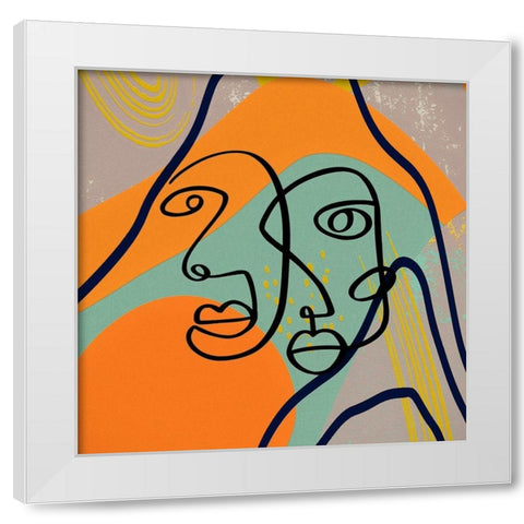 Mid Century Couple 96 White Modern Wood Framed Art Print by Bolokofsky, Ronald