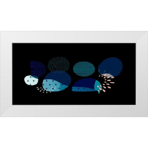 Mid Century Shapes 733 White Modern Wood Framed Art Print by Bolokofsky, Ronald