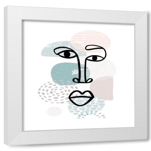 Mid Century Smile 90 White Modern Wood Framed Art Print by Bolokofsky, Ronald