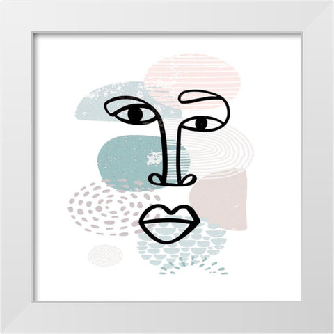 Mid Century Smile 90 White Modern Wood Framed Art Print by Bolokofsky, Ronald