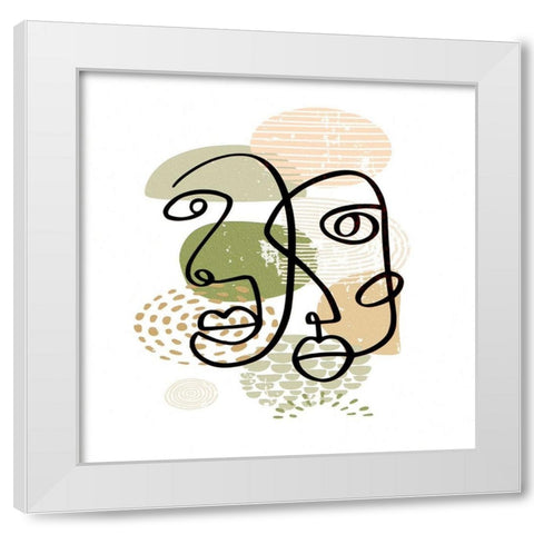 Mid Century Smile 91 White Modern Wood Framed Art Print by Bolokofsky, Ronald