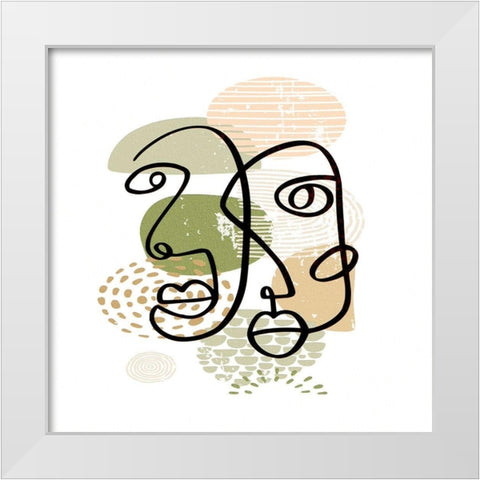 Mid Century Smile 91 White Modern Wood Framed Art Print by Bolokofsky, Ronald