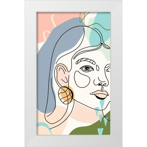 Mid Century Woman 120 White Modern Wood Framed Art Print by Bolokofsky, Ronald