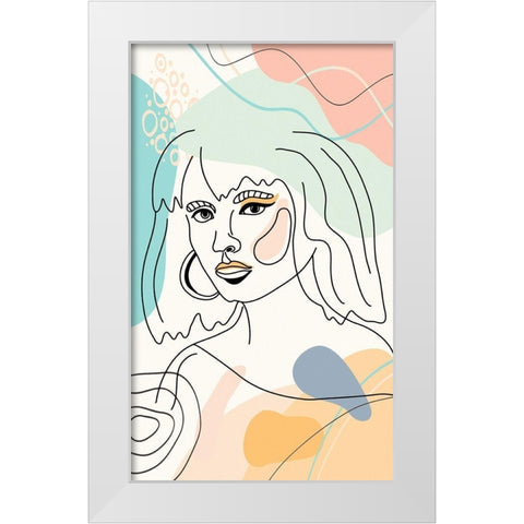 Mid Century Woman 122 White Modern Wood Framed Art Print by Bolokofsky, Ronald
