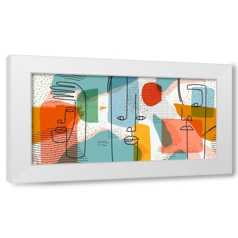 Modern Man 44 White Modern Wood Framed Art Print by Bolokofsky, Ronald