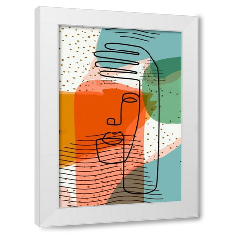 Modern Man 44A White Modern Wood Framed Art Print by Bolokofsky, Ronald