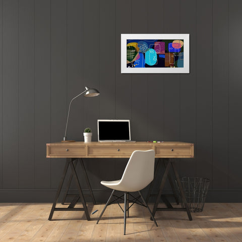 Modern Man 84 White Modern Wood Framed Art Print by Bolokofsky, Ronald