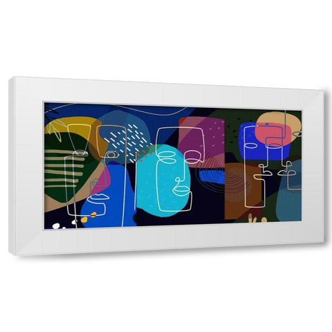 Modern Man 84 White Modern Wood Framed Art Print by Bolokofsky, Ronald