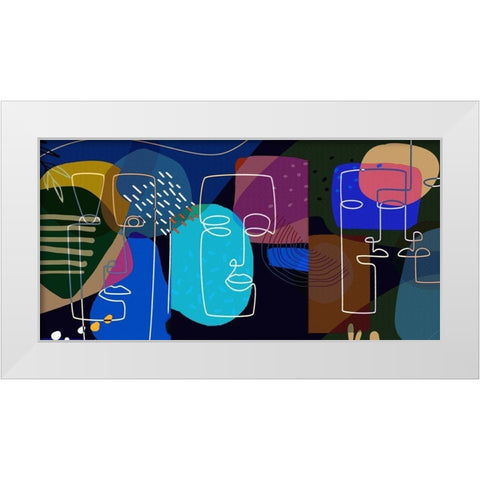 Modern Man 84 White Modern Wood Framed Art Print by Bolokofsky, Ronald