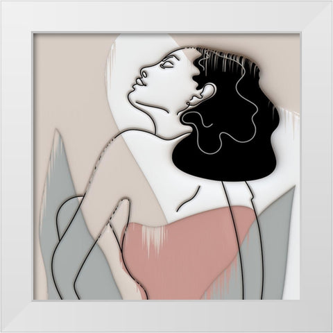 Modern Woman 421A White Modern Wood Framed Art Print by Bolokofsky, Ronald