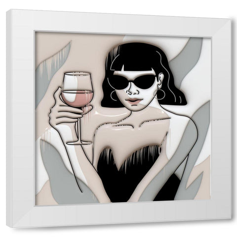 Modern Woman 421B White Modern Wood Framed Art Print by Bolokofsky, Ronald