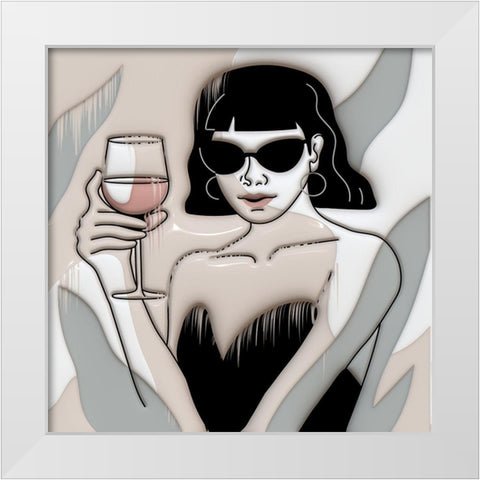 Modern Woman 421B White Modern Wood Framed Art Print by Bolokofsky, Ronald