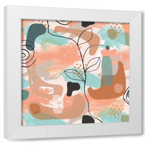 Organic Shapes 243 White Modern Wood Framed Art Print by Bolokofsky, Ronald
