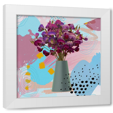 Potted Flowers 202T White Modern Wood Framed Art Print by Bolokofsky, Ronald