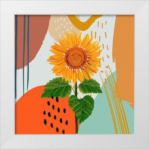 Revolving Around the Sun White Modern Wood Framed Art Print by Bolokofsky, Ronald