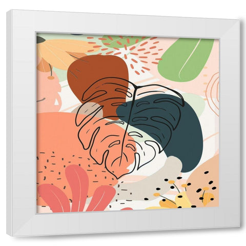 Tropical Leaves 19B White Modern Wood Framed Art Print by Bolokofsky, Ronald