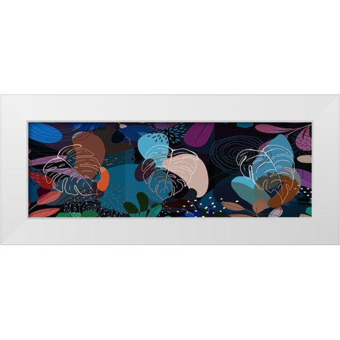 Tropical Leaves 29 White Modern Wood Framed Art Print by Bolokofsky, Ronald