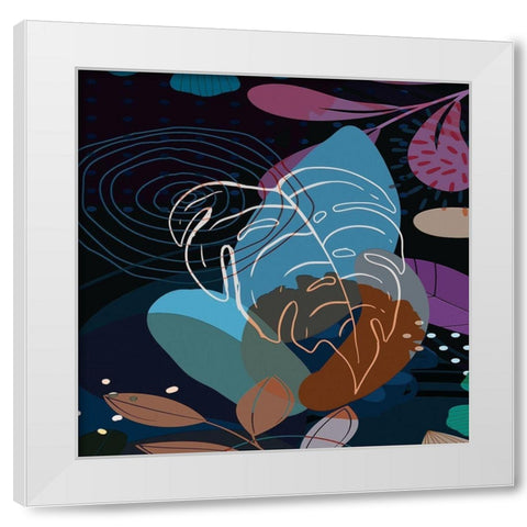 Tropical Leaves 29C White Modern Wood Framed Art Print by Bolokofsky, Ronald