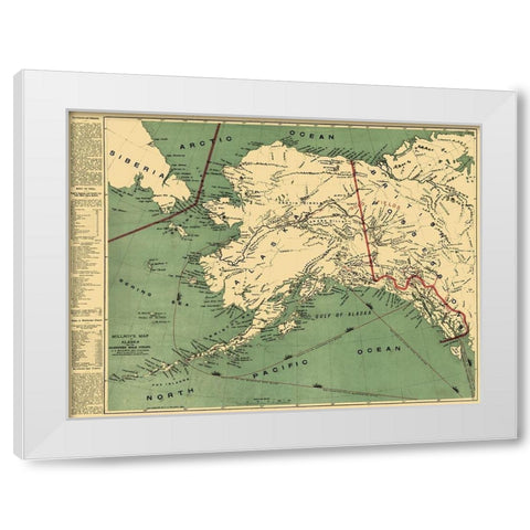 Alaska - Millroy 1897  White Modern Wood Framed Art Print by Millroy