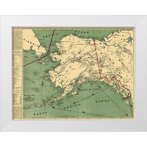 Alaska - Millroy 1897  White Modern Wood Framed Art Print by Millroy