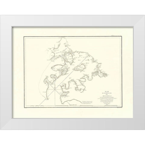 Bucareli Bay - La Perouse 1797 White Modern Wood Framed Art Print by La Perouse