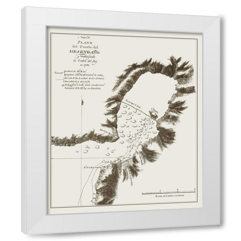 Disenchantment Bay Alaska - Espinosa y Tello 1802 White Modern Wood Framed Art Print by Espinosa