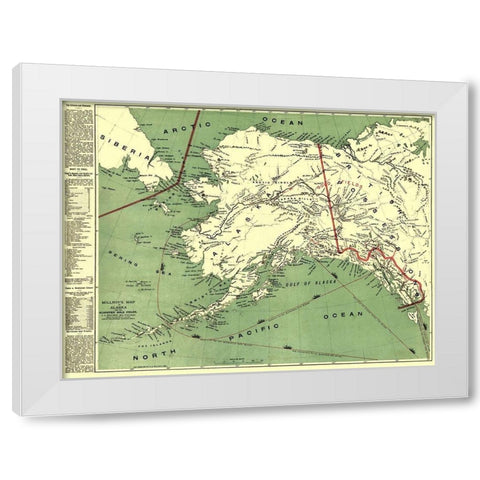 Klondyke Gold Fields Transportation Alaska White Modern Wood Framed Art Print by Millroy