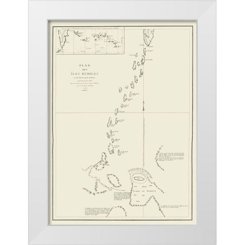 Kuriles Islands Alaska - LImprimerie 1797 White Modern Wood Framed Art Print by L''Imprimerie