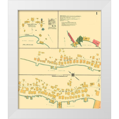 Sitka Alaska 1 of 3 - Kastengren 1914 White Modern Wood Framed Art Print by Kastengren
