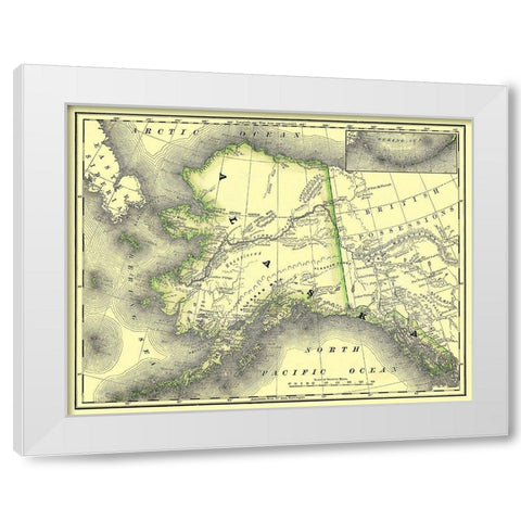 Alaska - Dept of Interior 1879 White Modern Wood Framed Art Print by DOI