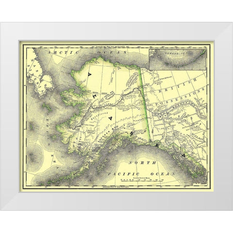 Alaska - Dept of Interior 1879 White Modern Wood Framed Art Print by DOI