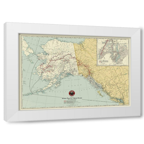 White Pass, Yukon Route Railroad - 1917 White Modern Wood Framed Art Print by Unknown