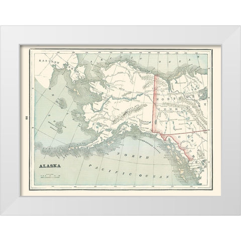 Alaska - Rathbun 1893 White Modern Wood Framed Art Print by Rathbun