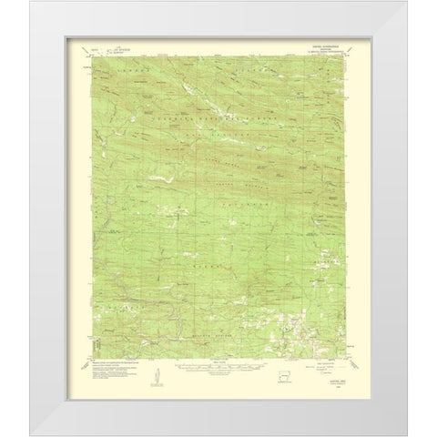 Umpire Arkansas Quad - USGS 1960 White Modern Wood Framed Art Print by USGS