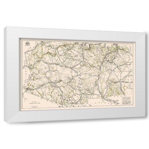 Arizona New Mexico - Westgard 1919  White Modern Wood Framed Art Print by Westgard