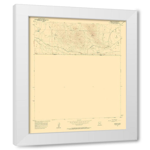 South East Bisbee Arizona Quad - USGS 1958 White Modern Wood Framed Art Print by USGS