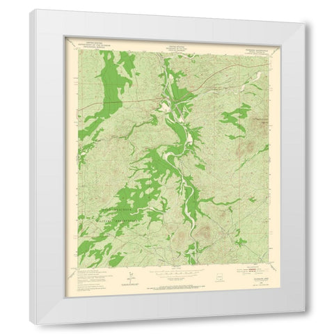 Fairbank Arizona Quad - USGS 1952 White Modern Wood Framed Art Print by USGS