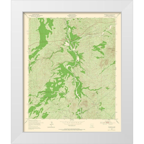 Fairbank Arizona Quad - USGS 1952 White Modern Wood Framed Art Print by USGS