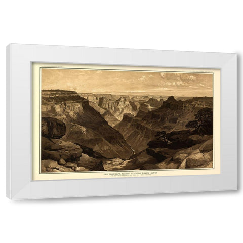 Grand Canyon, Transept Kaibab Div Arizona White Modern Wood Framed Art Print by Bien