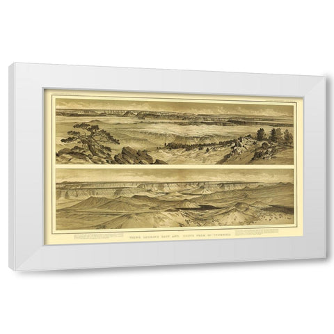 Grand Canyon, East and South Mt Trumbull Arizona White Modern Wood Framed Art Print by Bien