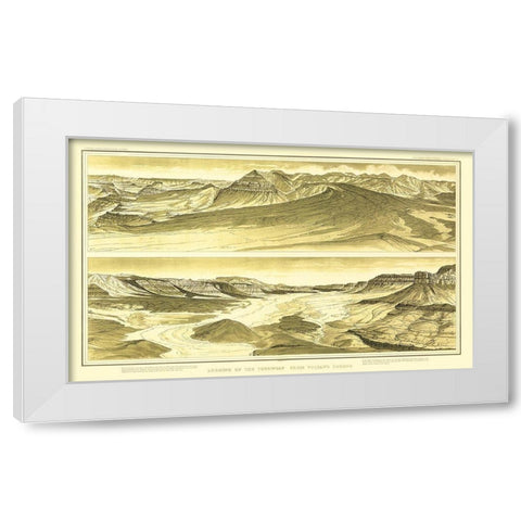 Grand Canyon, Toroweap Vulcans Throne Arizona White Modern Wood Framed Art Print by Bien