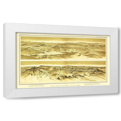 Grand Canyon, Mt Trumbull Mt Emma Arizona White Modern Wood Framed Art Print by Bien