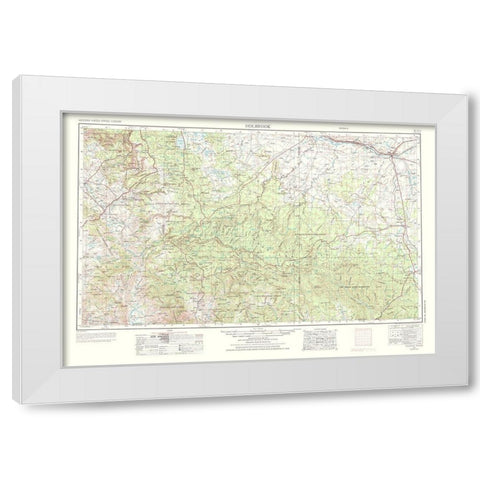 Holbrook Arizona Quad - USGS 1973 White Modern Wood Framed Art Print by USGS