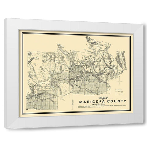 Maricopa Arizona - 1889 White Modern Wood Framed Art Print by Unknown