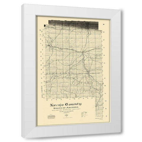 Navajo Arizona Landowner - Morrow 1918 White Modern Wood Framed Art Print by Morrow