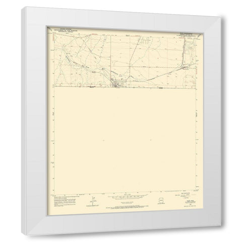 Naco Arizona Quad - USGS 1958 White Modern Wood Framed Art Print by USGS