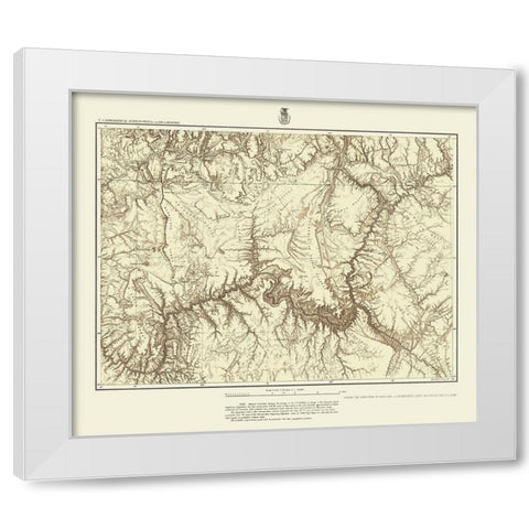 Northern Arizona Southern Utah Geographical White Modern Wood Framed Art Print by US Army