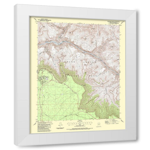 Phantom Ranch Arizona Quad - USGS 1988 White Modern Wood Framed Art Print by USGS