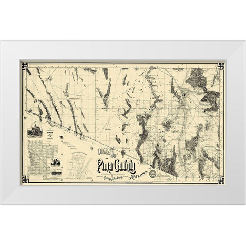 Pima Arizona Landowner - Roskrage 1893 White Modern Wood Framed Art Print by Roskrage